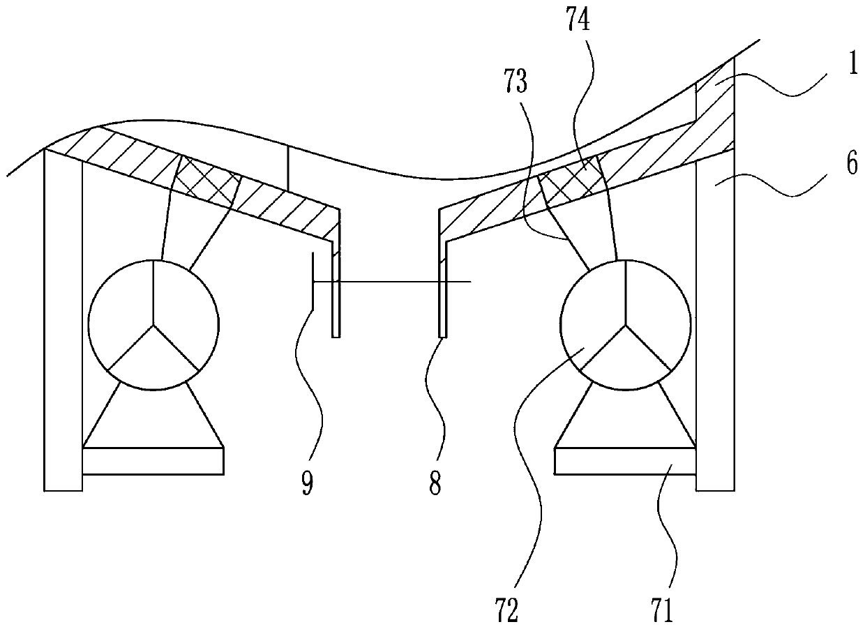 A tea uniform crushing device