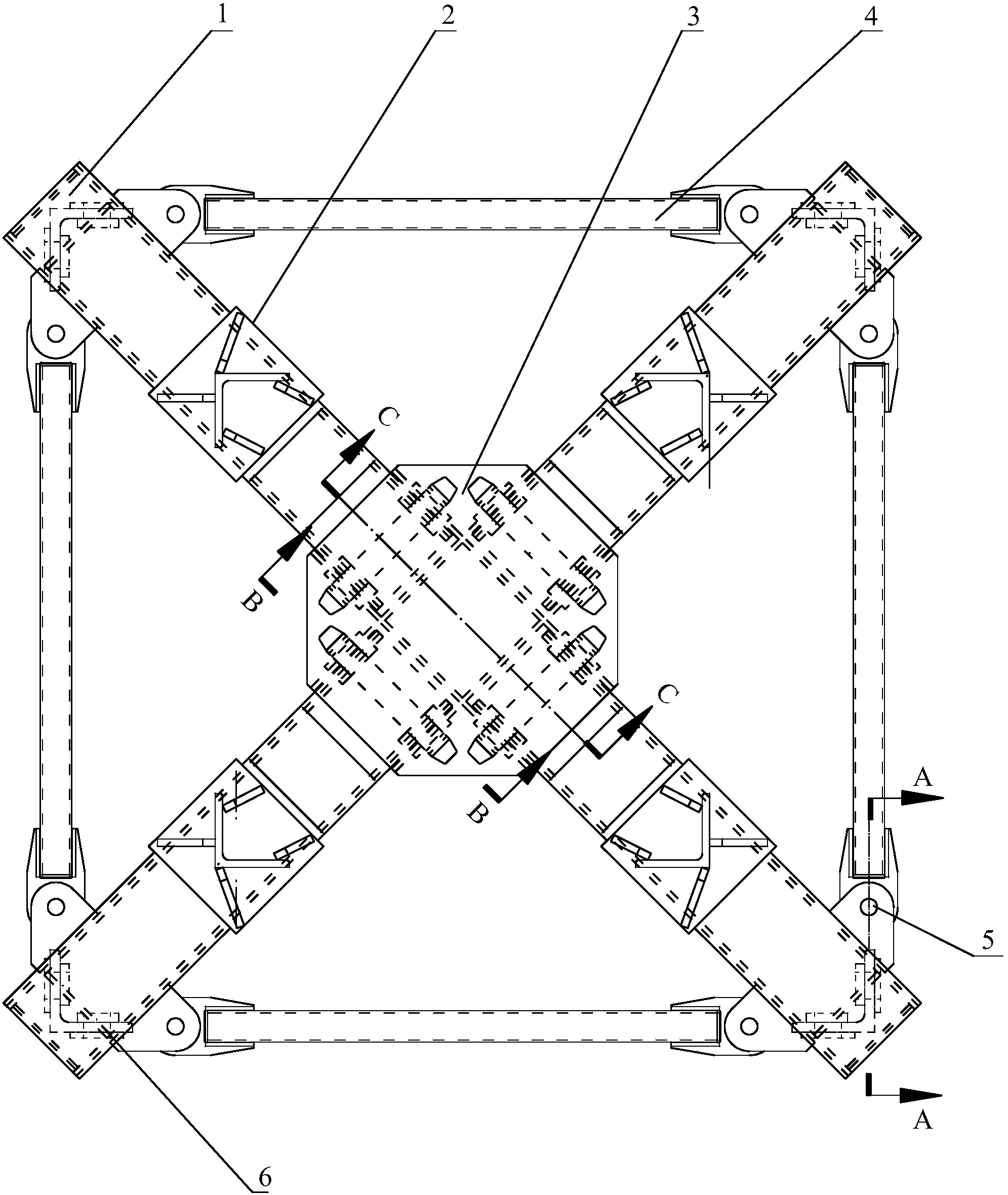 Tower crane and switch base thereof