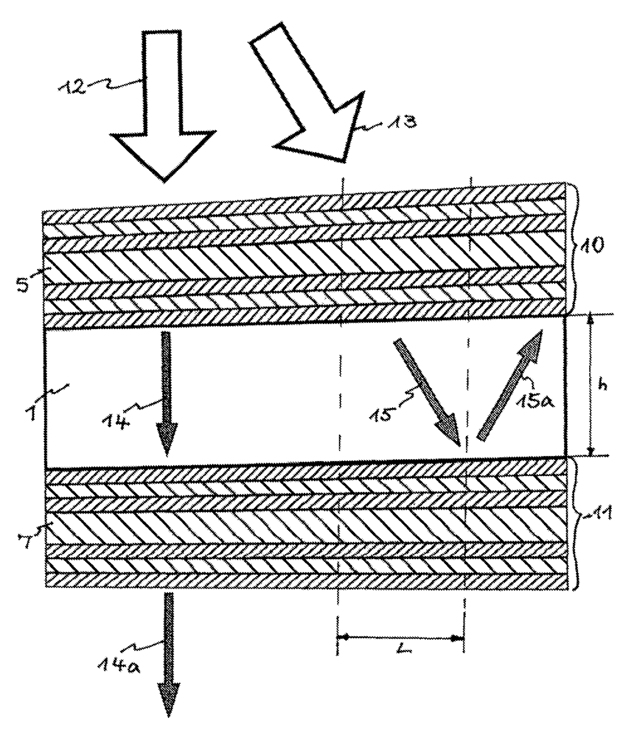 Optical filter element for devices for converting spectral information into location information