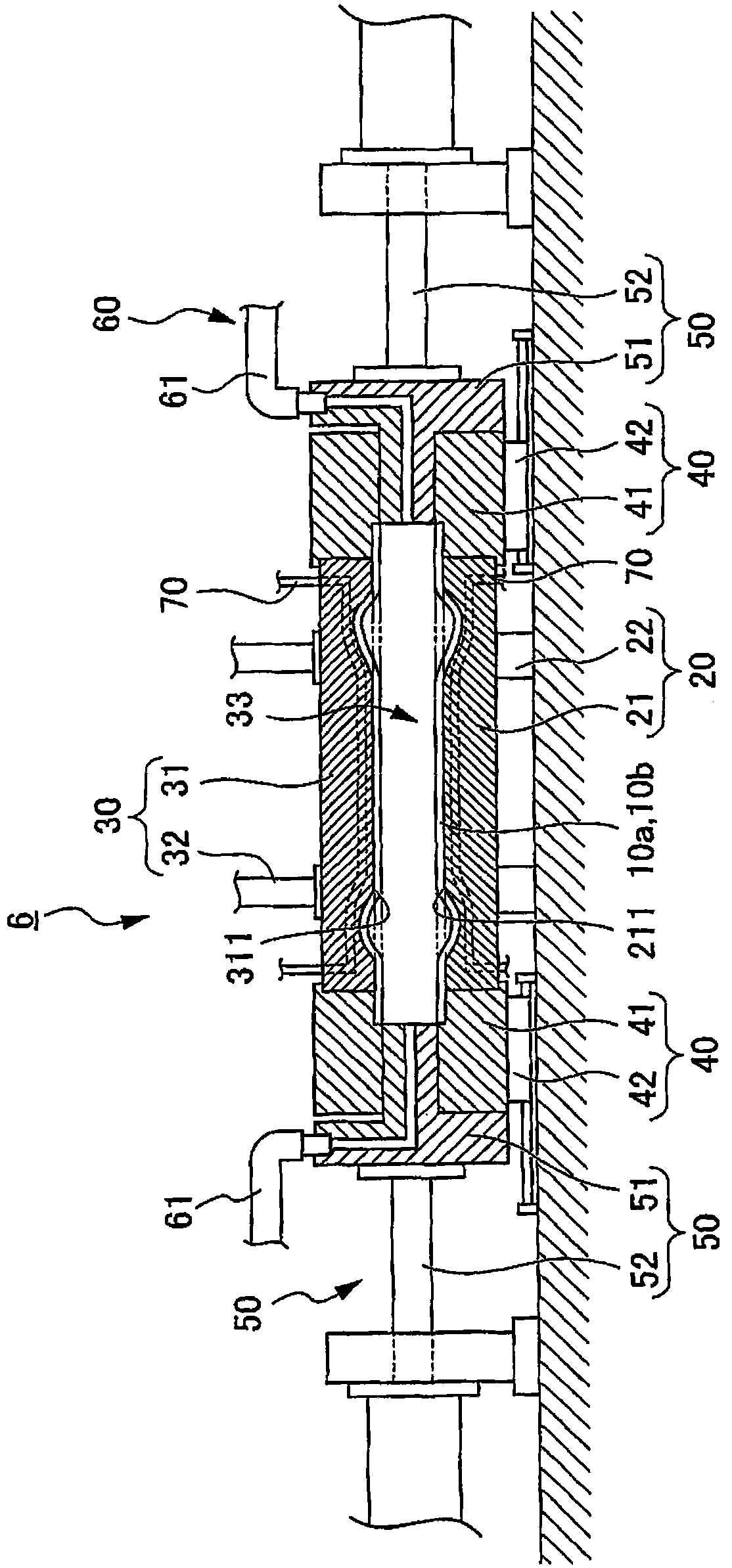 Hot bulge forming die apparatus