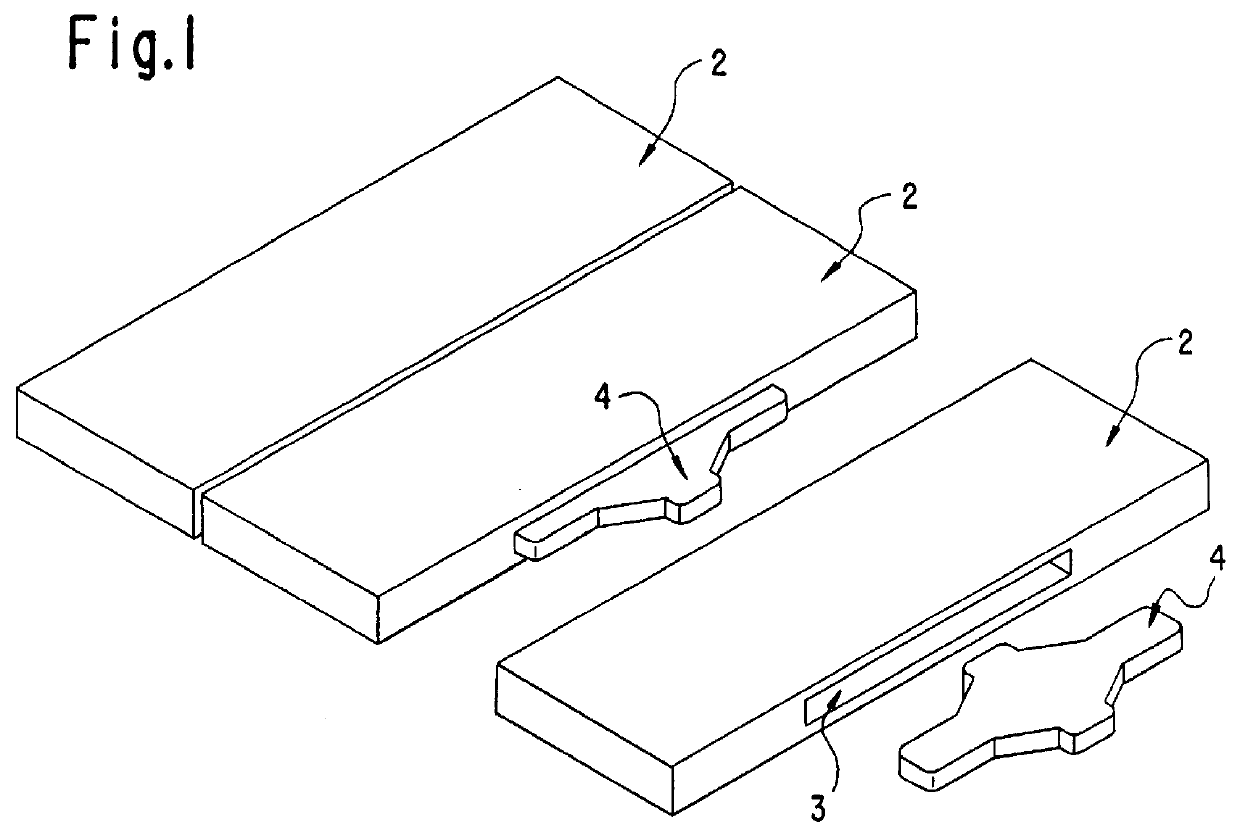 Top board for tables, shelves or the like and a connector for board sections forming the top board or the like