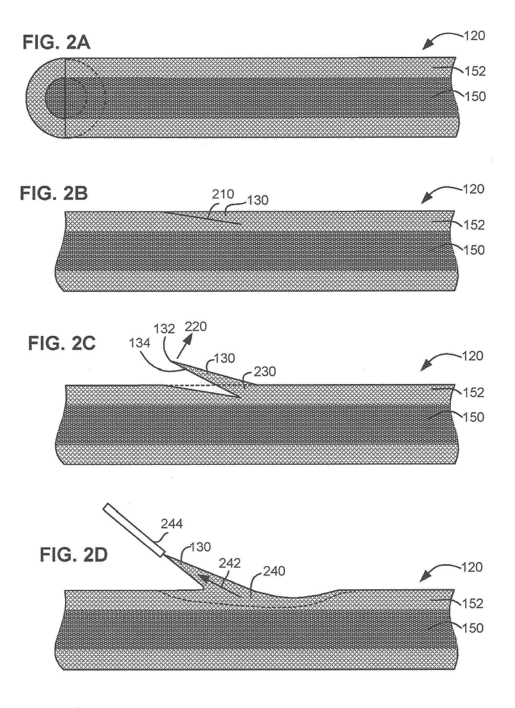 Composite self-retaining sutures and method