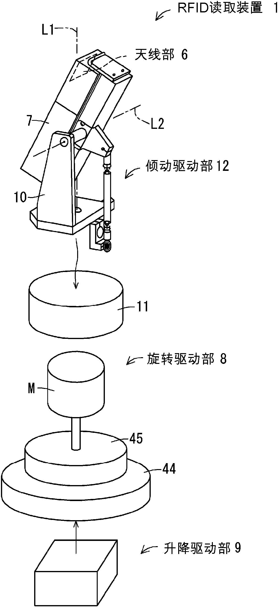 RFID reading device, and information reading method using same