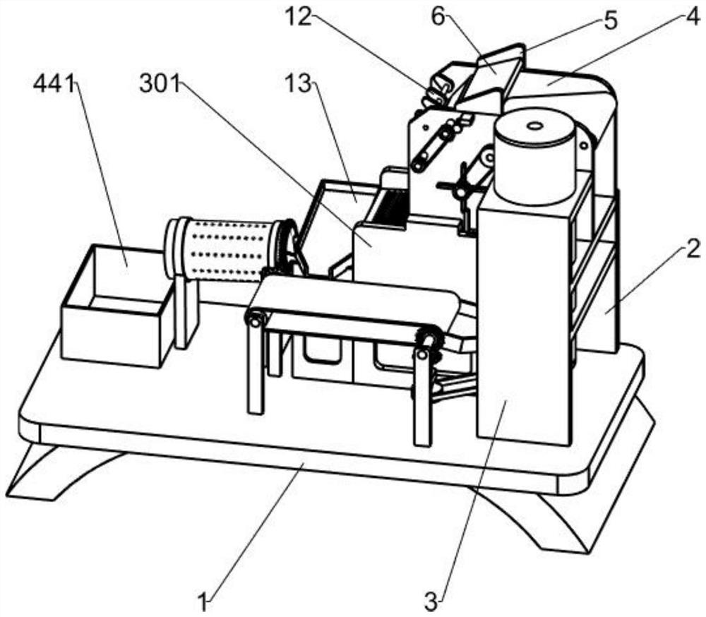 An aggregate processing and screening device for building construction