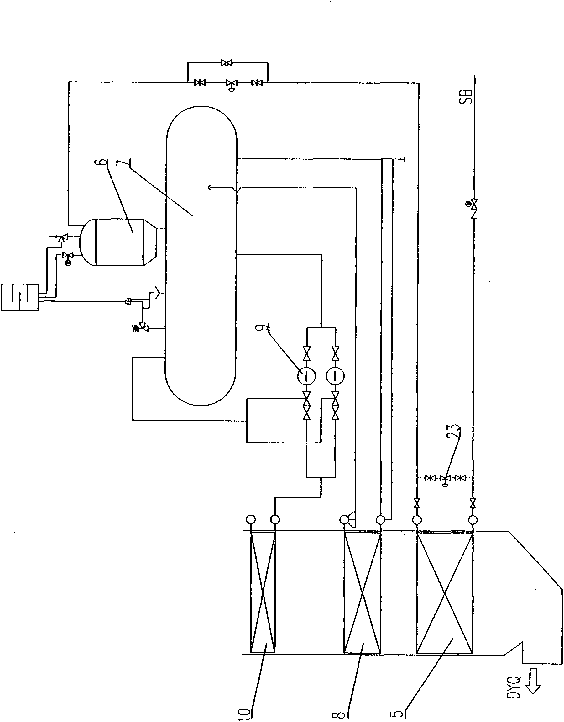 Dry quenching dual pressure high-temperature and high-pressure residual heat power generation system