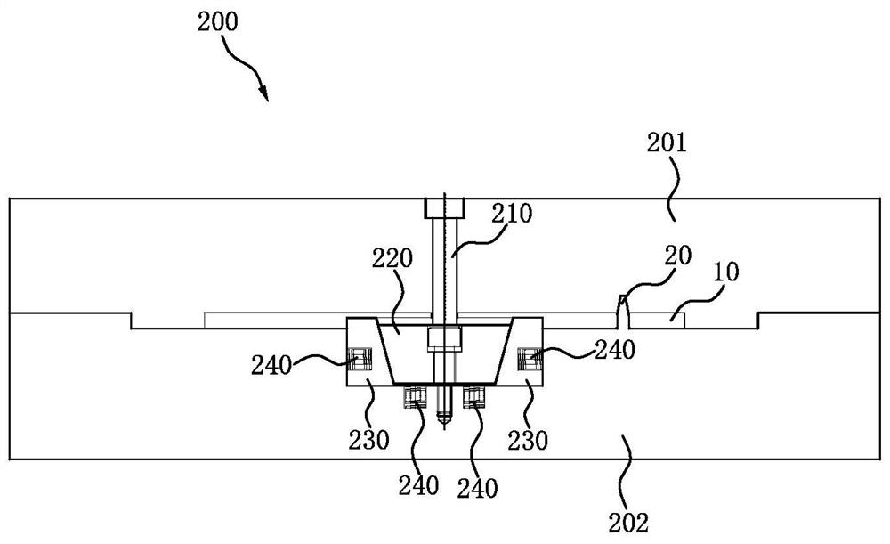 The positioning structure of the mold