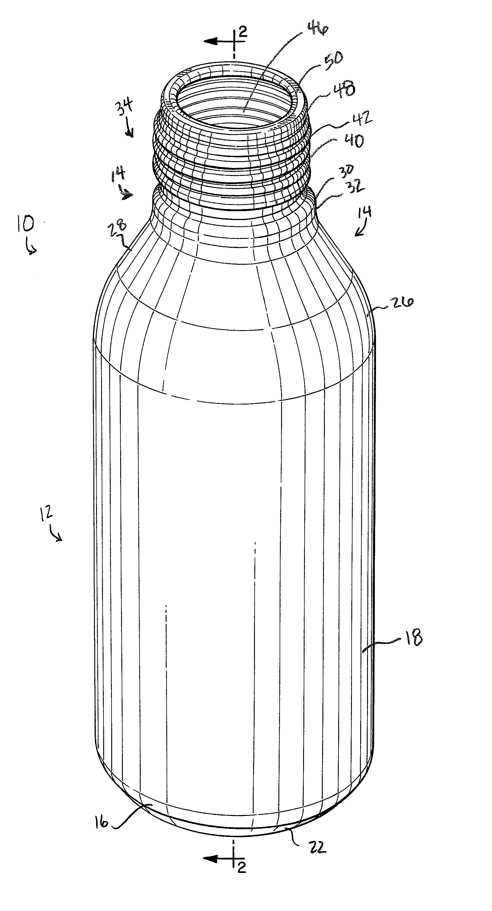 Necked-in can body and method for making same