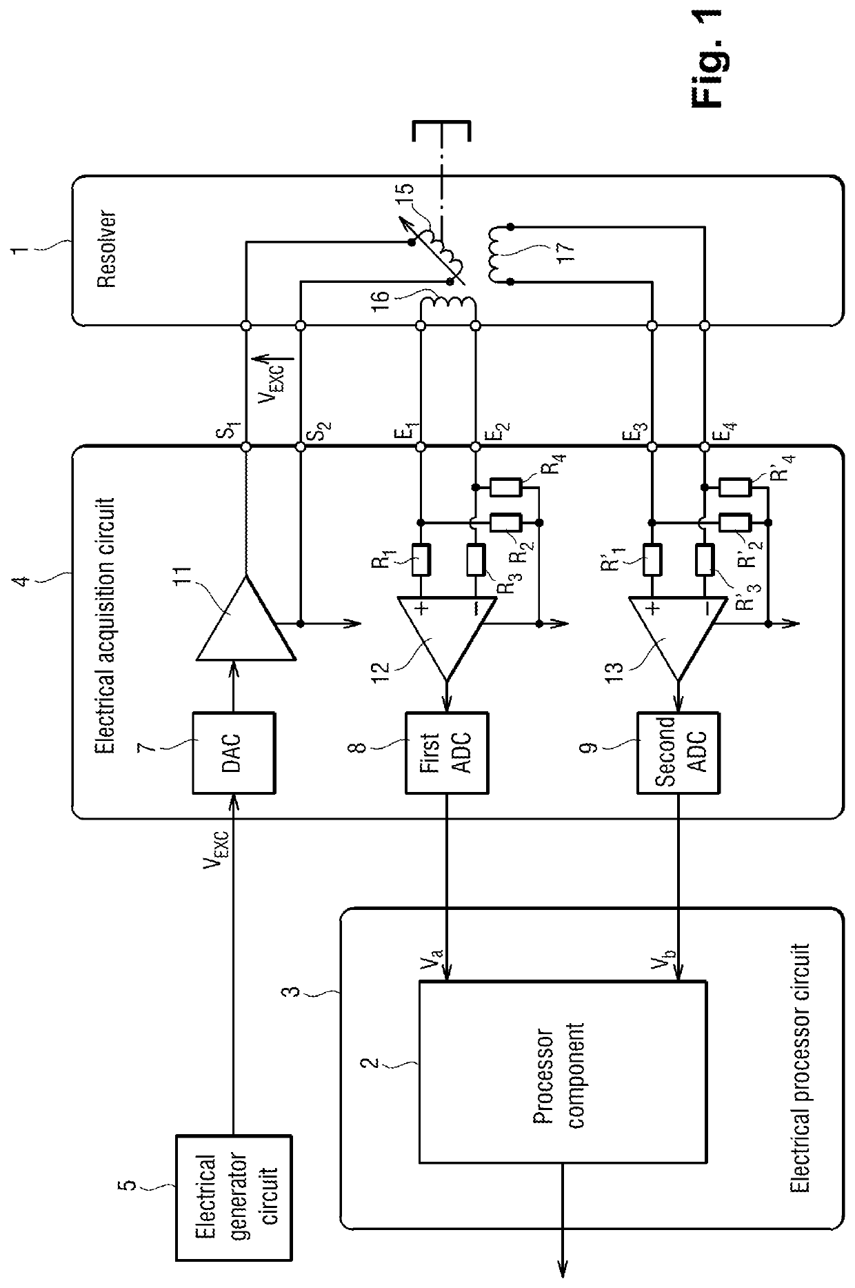 Method for measuring a displacement