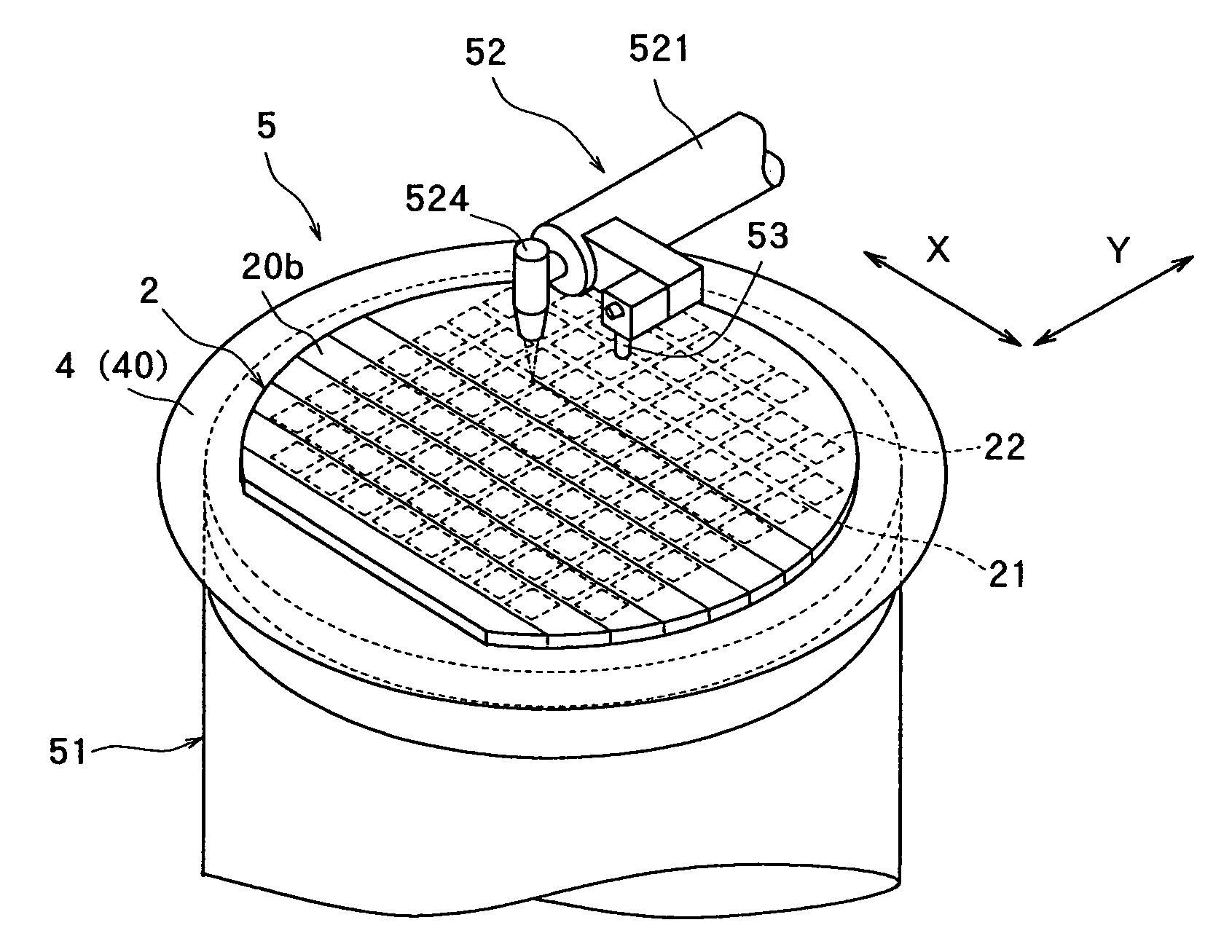 Method of wafer laser processing using a gas permeable protective tape