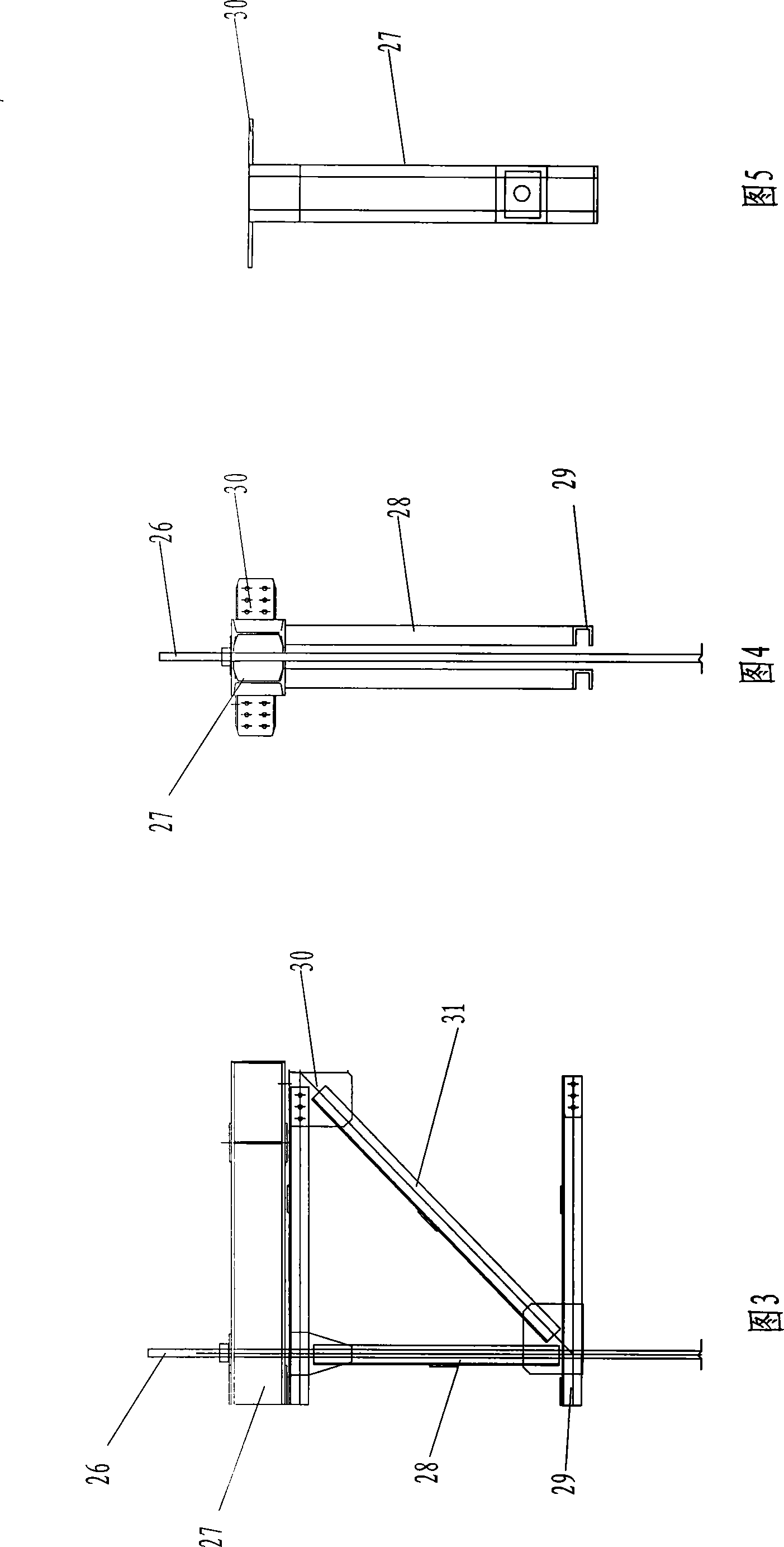 Receding construction method of cradle of continuous girder bridge made of prestressing concrete