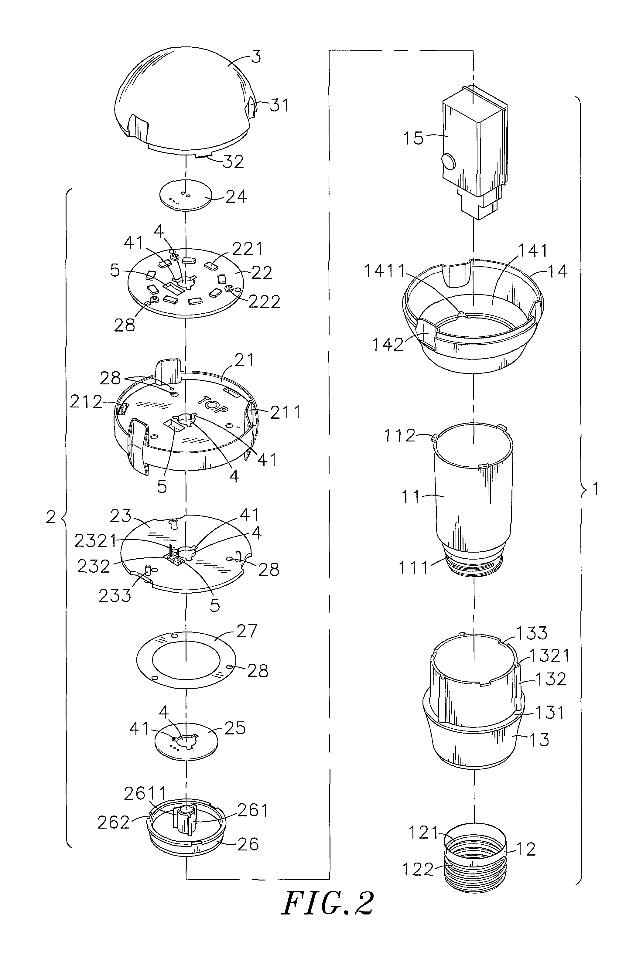 Light bulb with upward and downward facing LEDs having heat dissipation