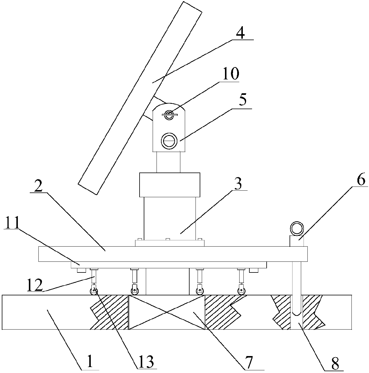 Signal receiving antenna mounting base capable of adjusting orientation and inclined angle