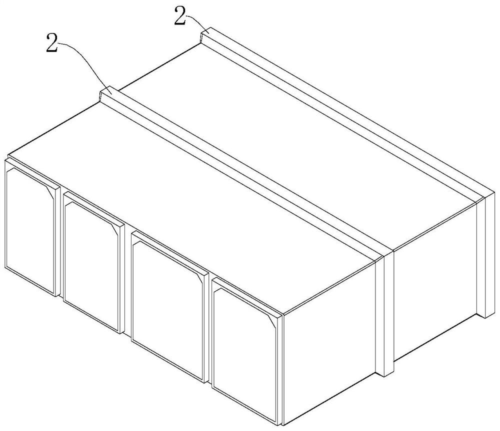 Underground municipal administration comprehensive pipe rack trapezoid-shaped bellmouth structure and construction method thereof