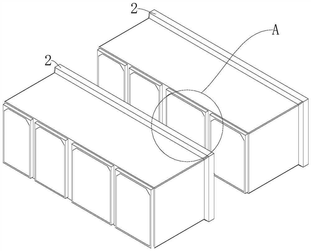 Underground municipal administration comprehensive pipe rack trapezoid-shaped bellmouth structure and construction method thereof