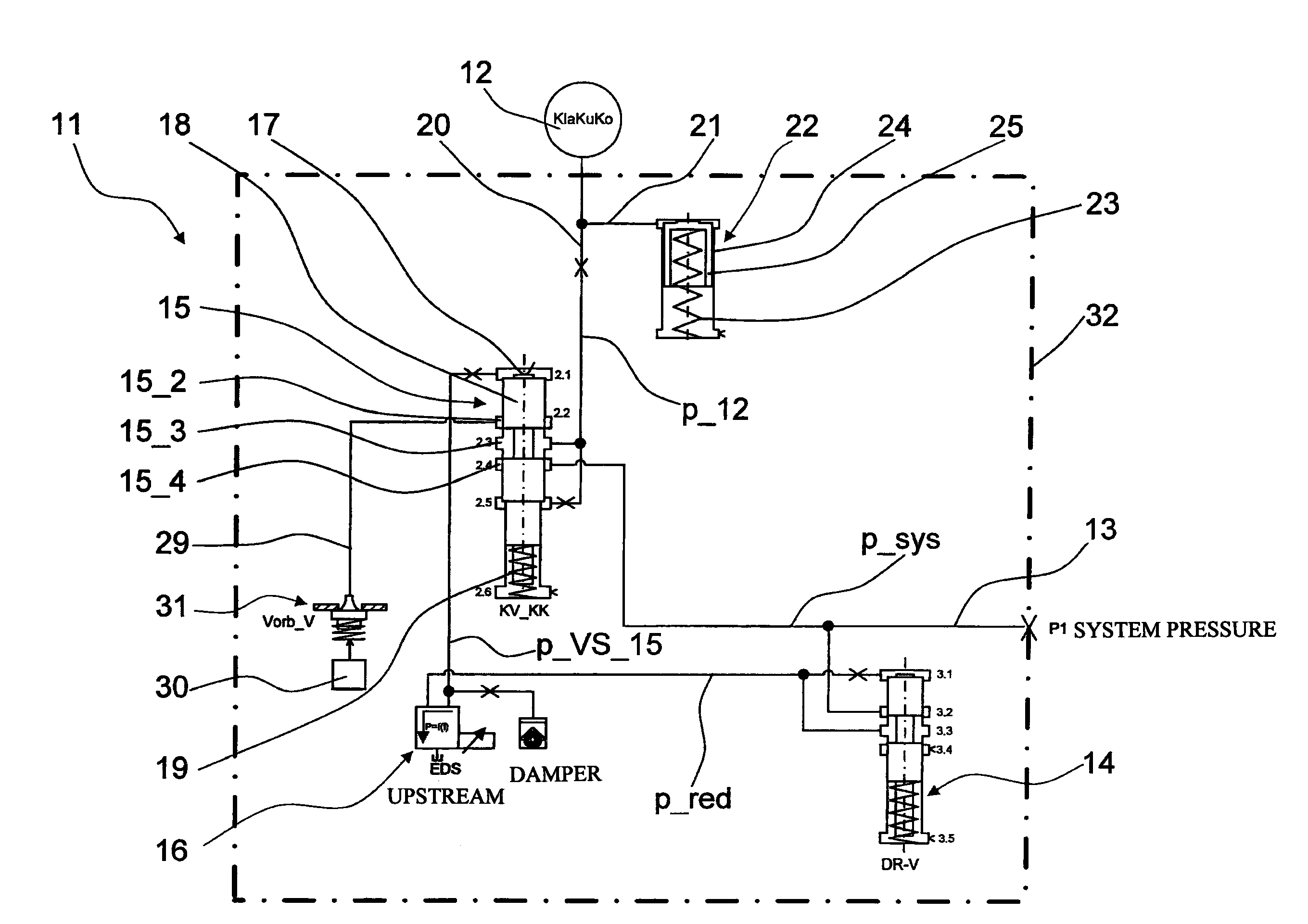 Transmission apparatus comprising at least one positive shifting element  hydraulically actuated by way of a hydraulic system