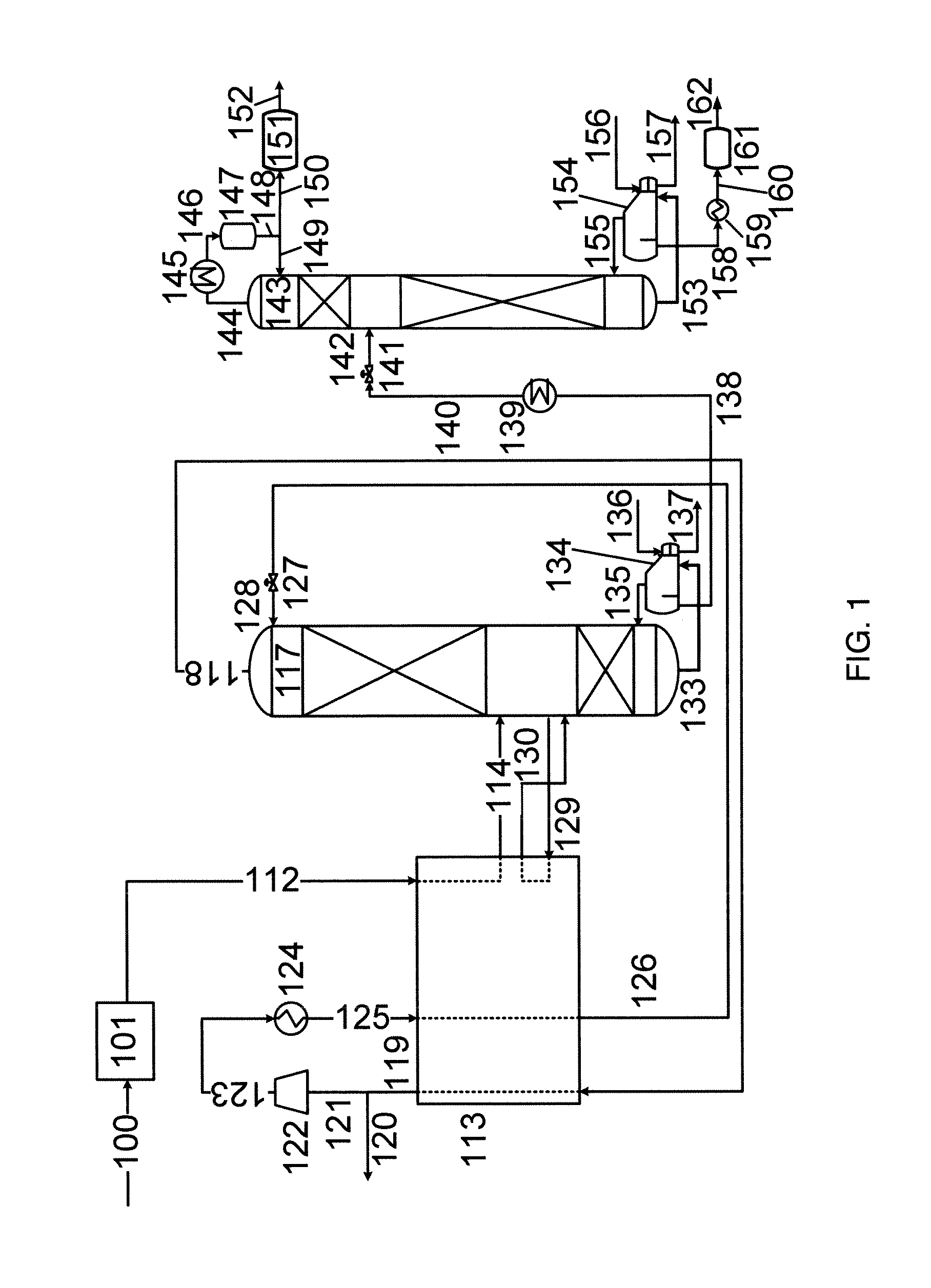 Process For Recovering Hydrocarbons From Crude Carbon Dioxide Fluid