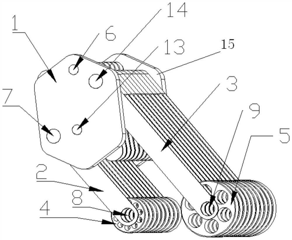 A flexible pressure roller suitable for automatic inclined laying and forming of special-shaped structures