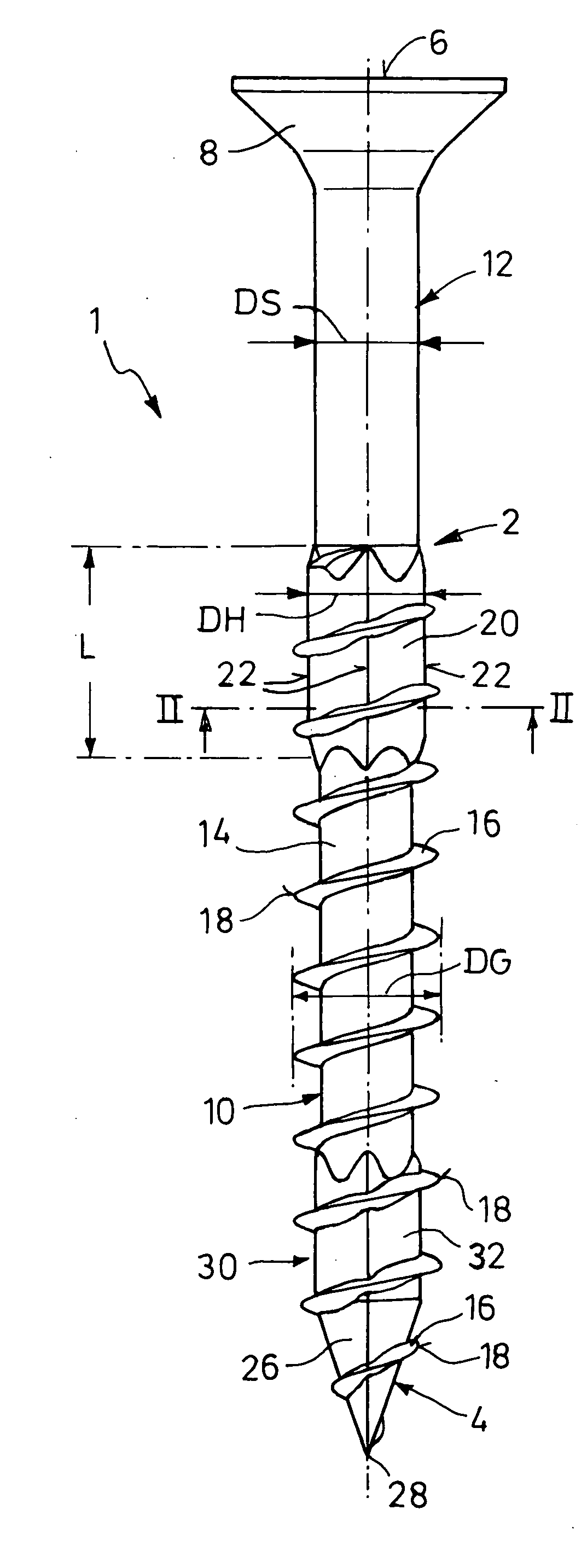 Self-boring and self-tapping screw