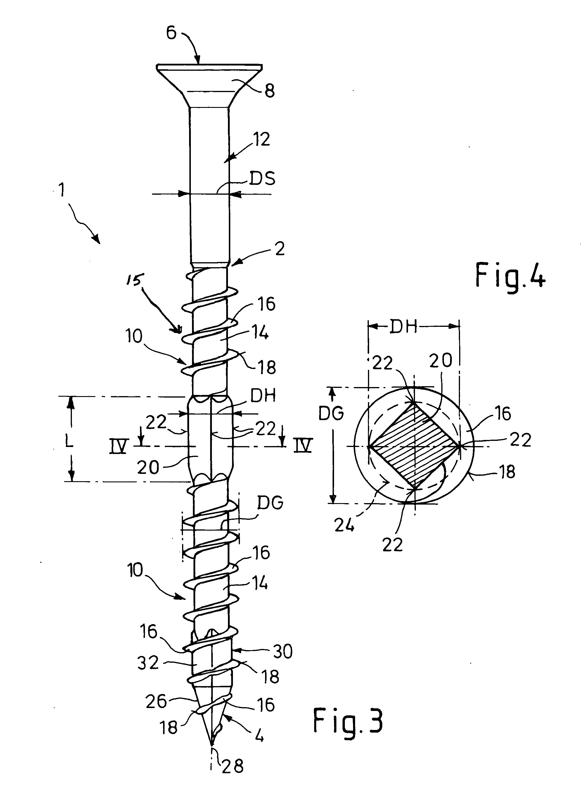 Self-boring and self-tapping screw