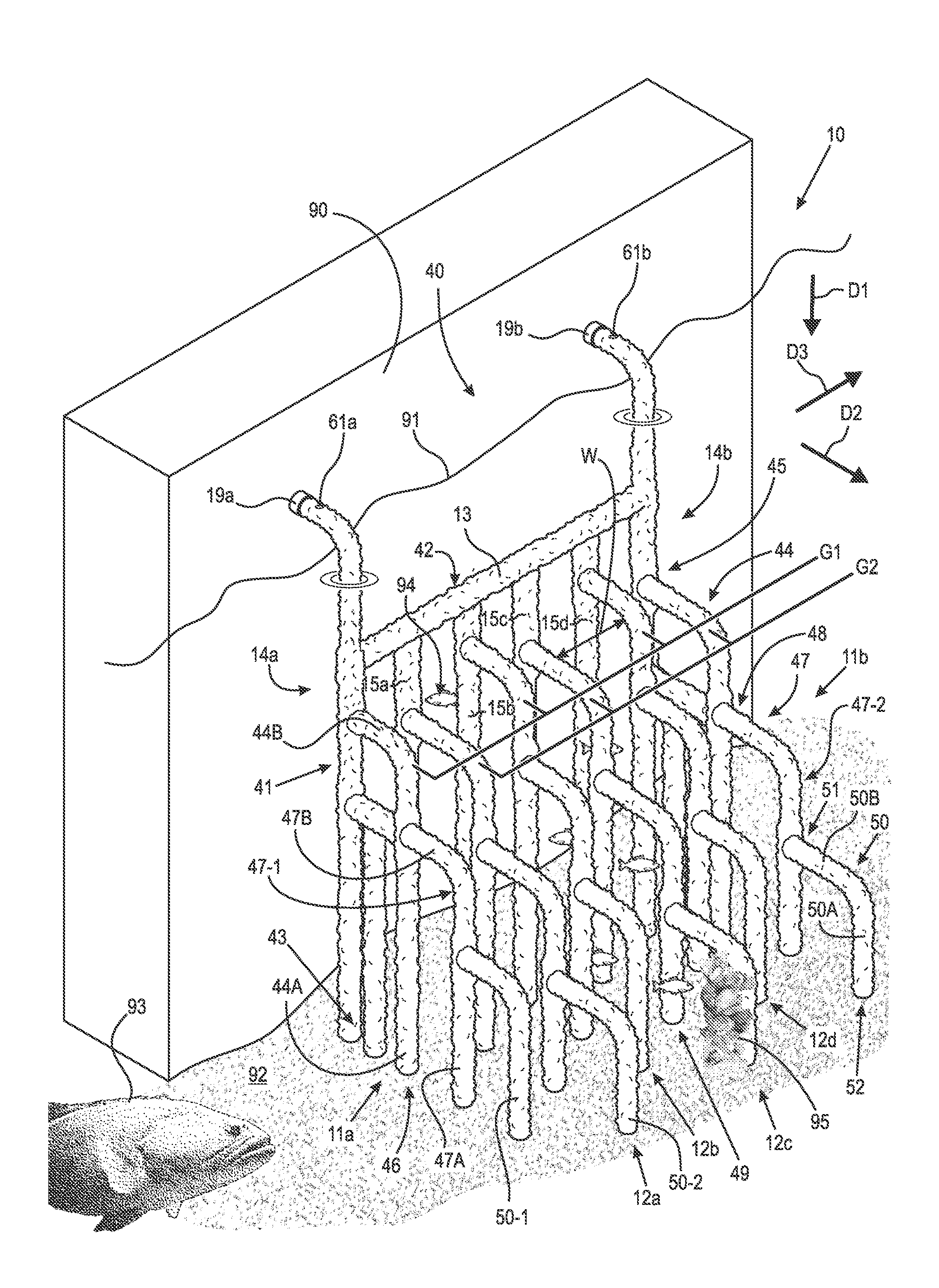 Artificial mangrove assembly