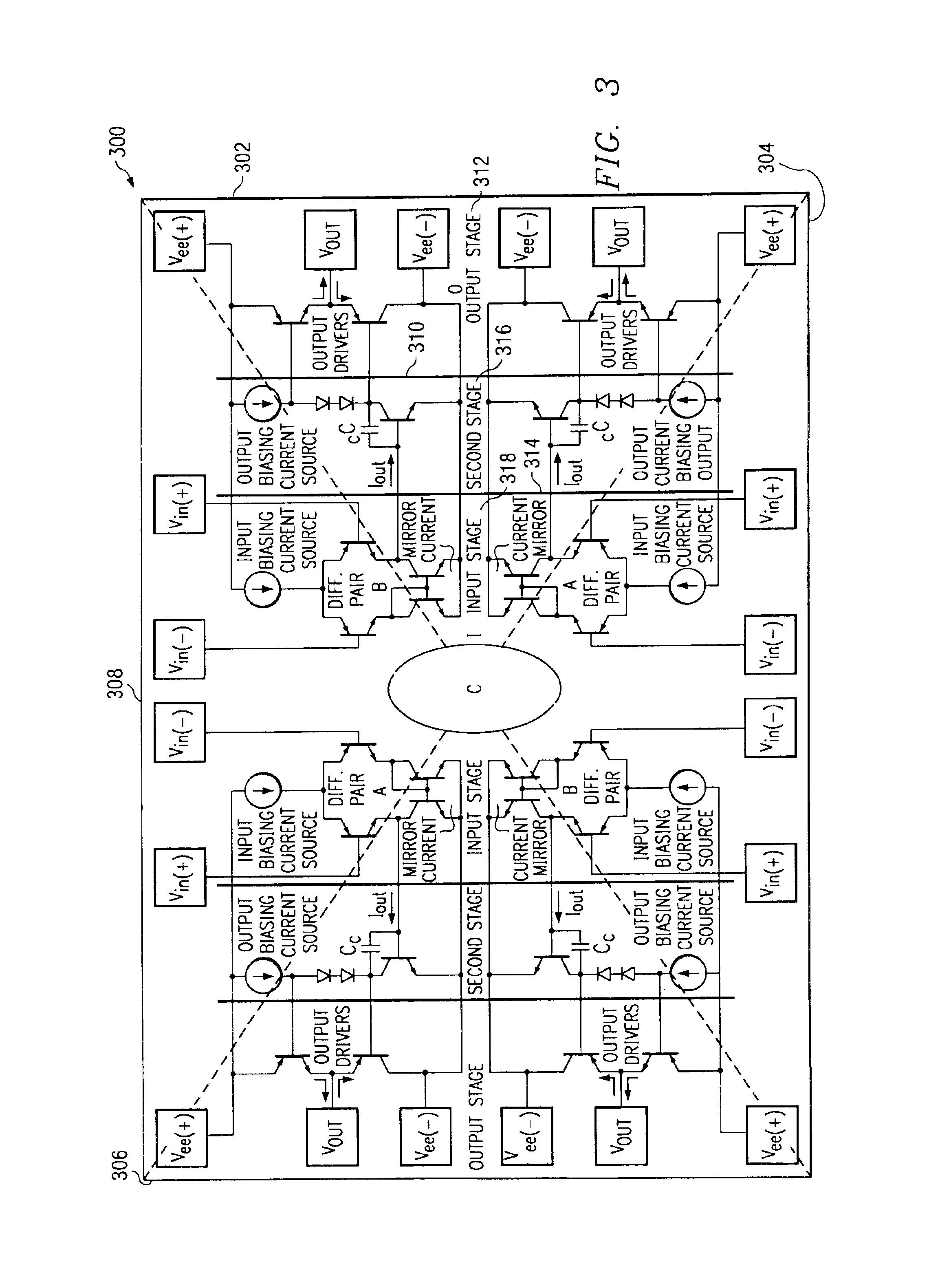 Ideal operational amplifier layout techniques for reducing package stress and configurations therefor