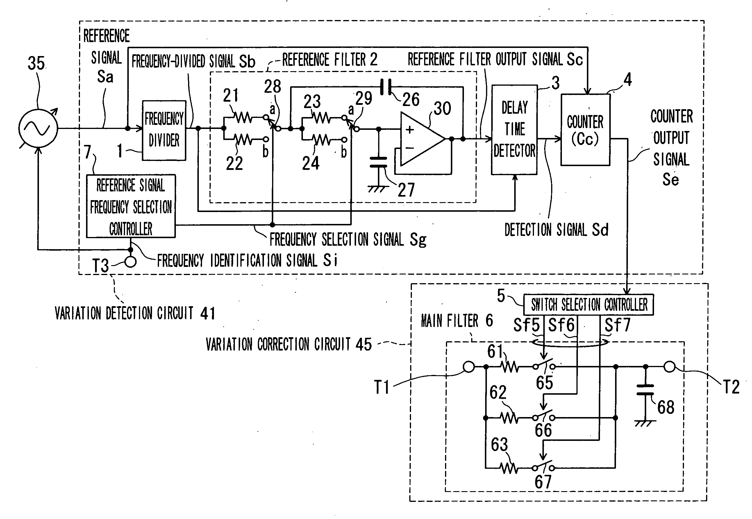 Filtering apparatus for correcting variation of CR-product