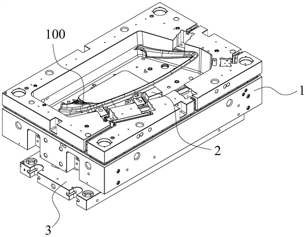 Material cutting mechanism of injection mold