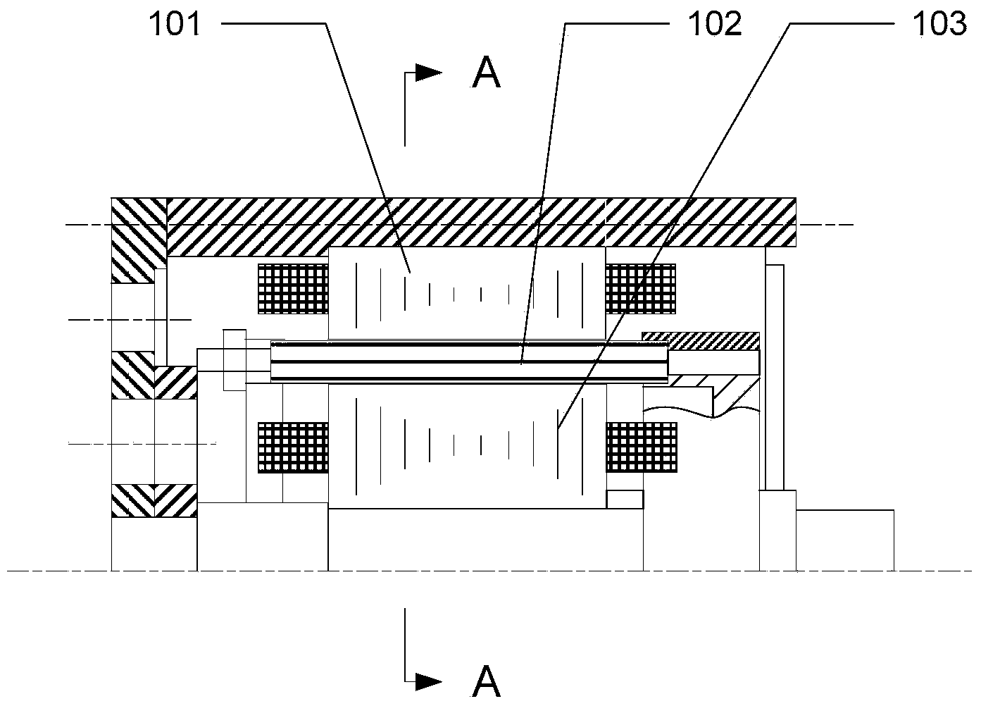 Energy consumption type double-stator passive moment servo system