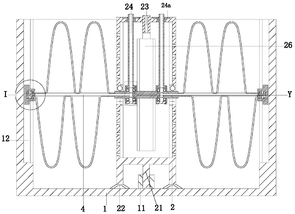 Overturn type pneumatic control cooling system for granule structure feed production