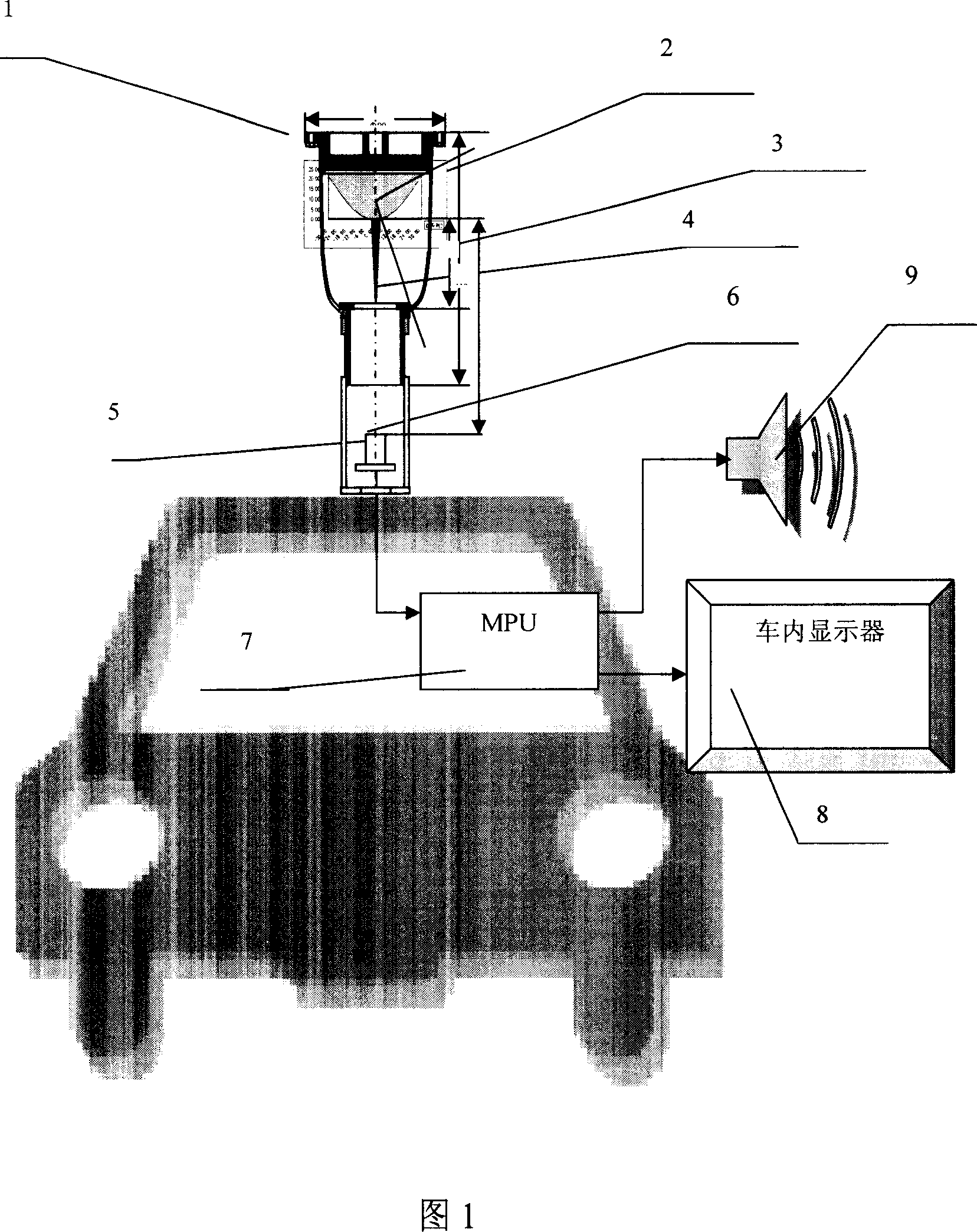 Intelligent parking auxiliary device based on omnibearing computer sight