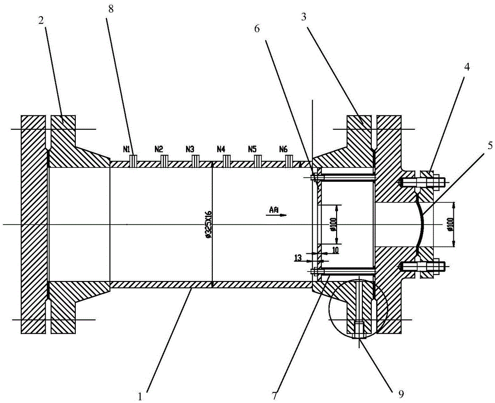 High pressure gas fragmentation iron ore test device