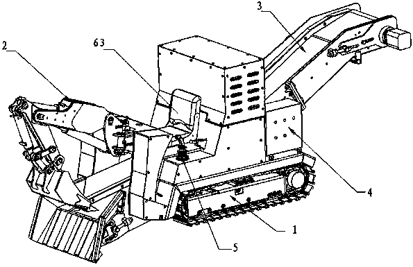 Small laneway slagging-off and loading machine