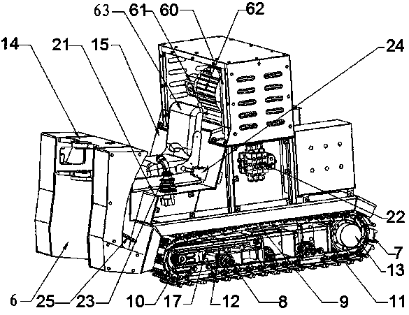 Small laneway slagging-off and loading machine