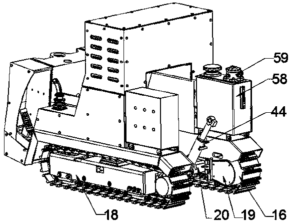 Small laneway slagging-off and loading machine