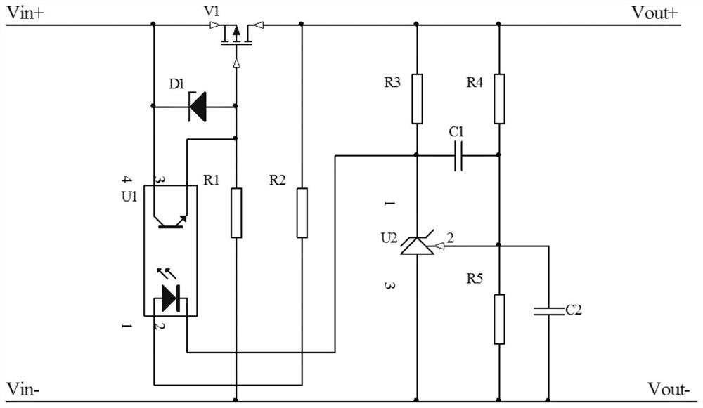 28V overvoltage surge suppression circuit