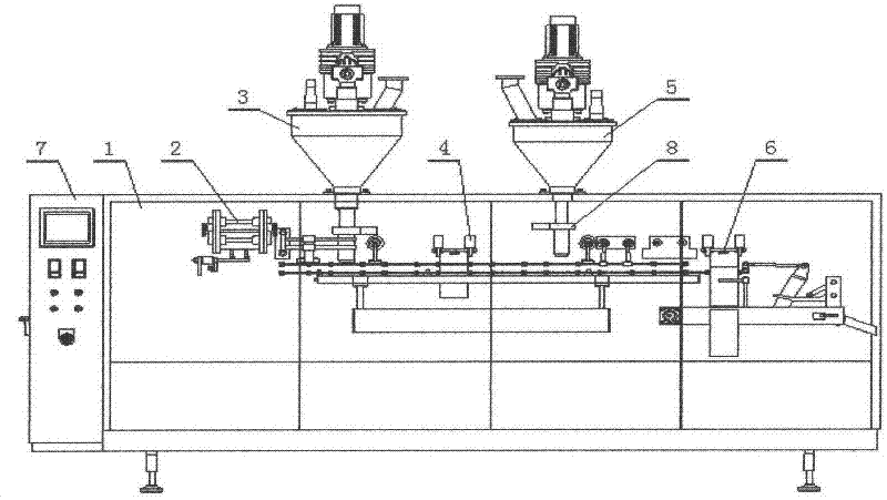 Accurate weighing type packaging machine system and filling method