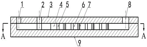 Cross micromixer of symmetrical fan shaped annular baffle