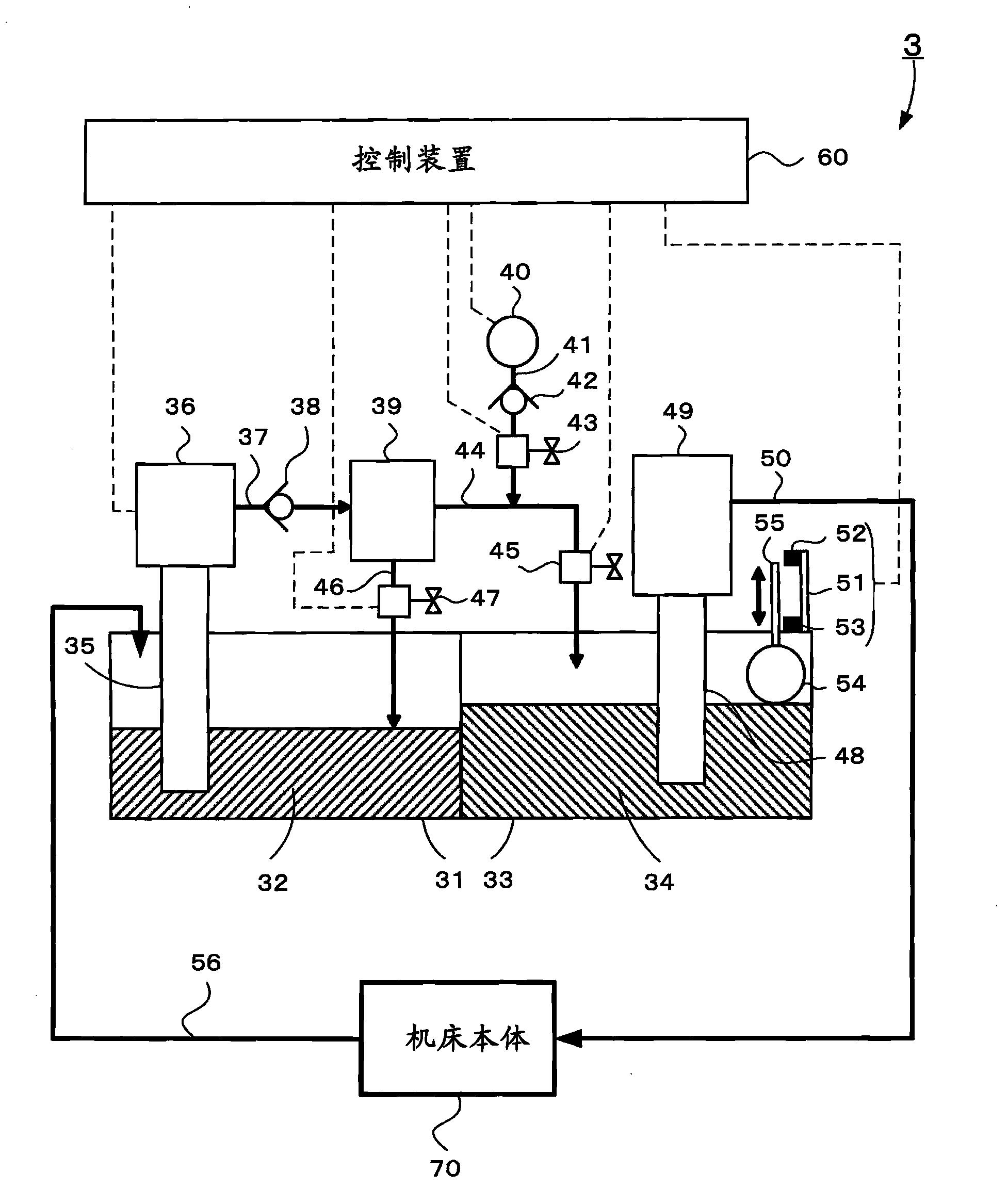 Cutting fluid filtering device having filter washing function