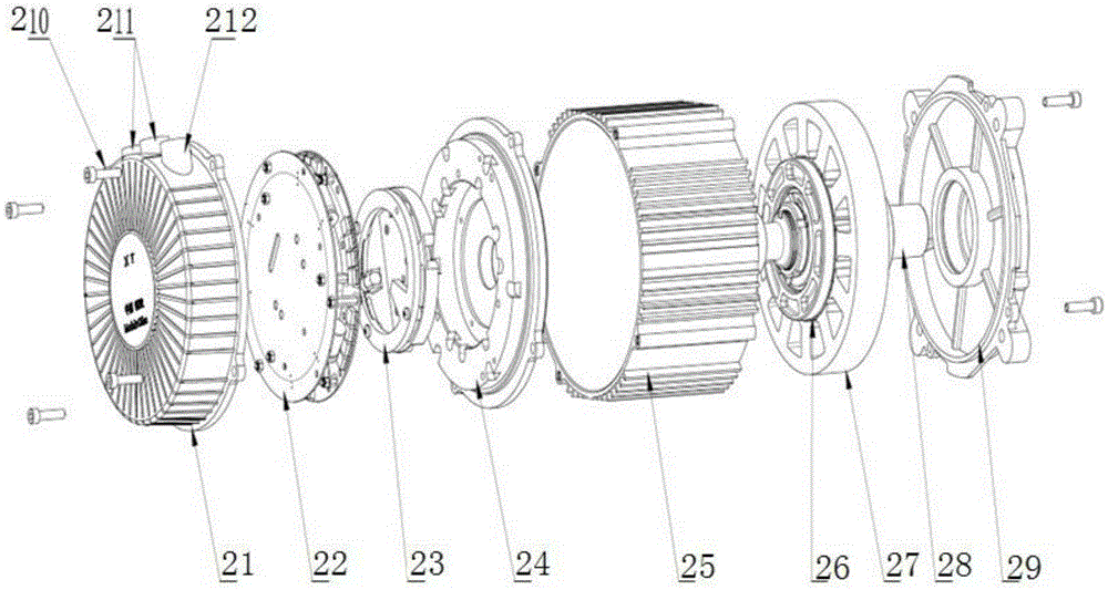 Heat dissipation mechanism of motor with built-in control system