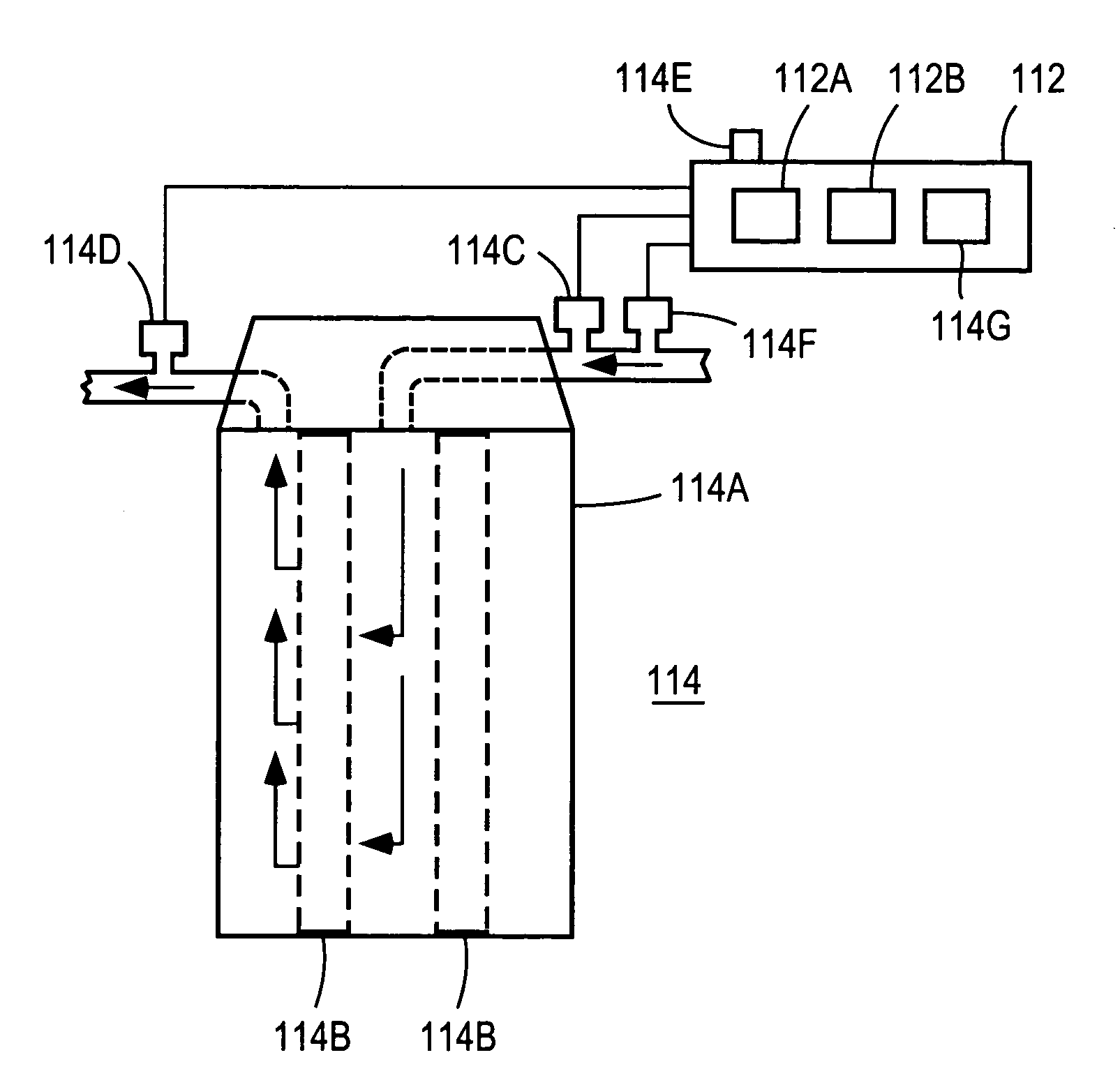 Fluid treatment apparatus with input and output fluid sensing