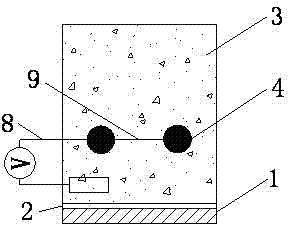 Cathode protection method and cathode protection device for reinforced concrete adopting CFRP (carbon fibre reinforced plastics) anode