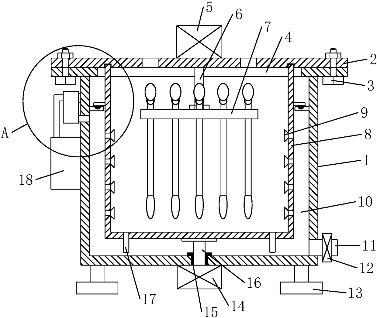 Paintbrush cleaning device for art design