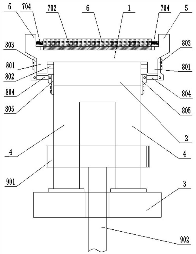 Combined supporting structure for transverse shock resistance of three-span bridge