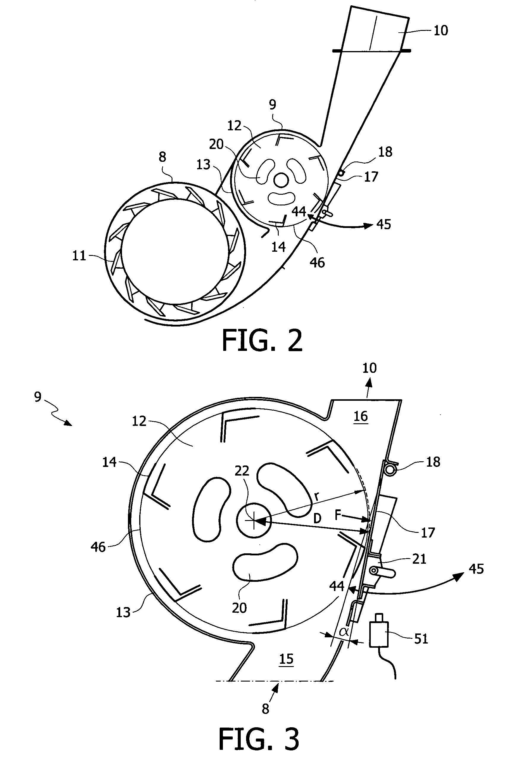 Forage harvester blower