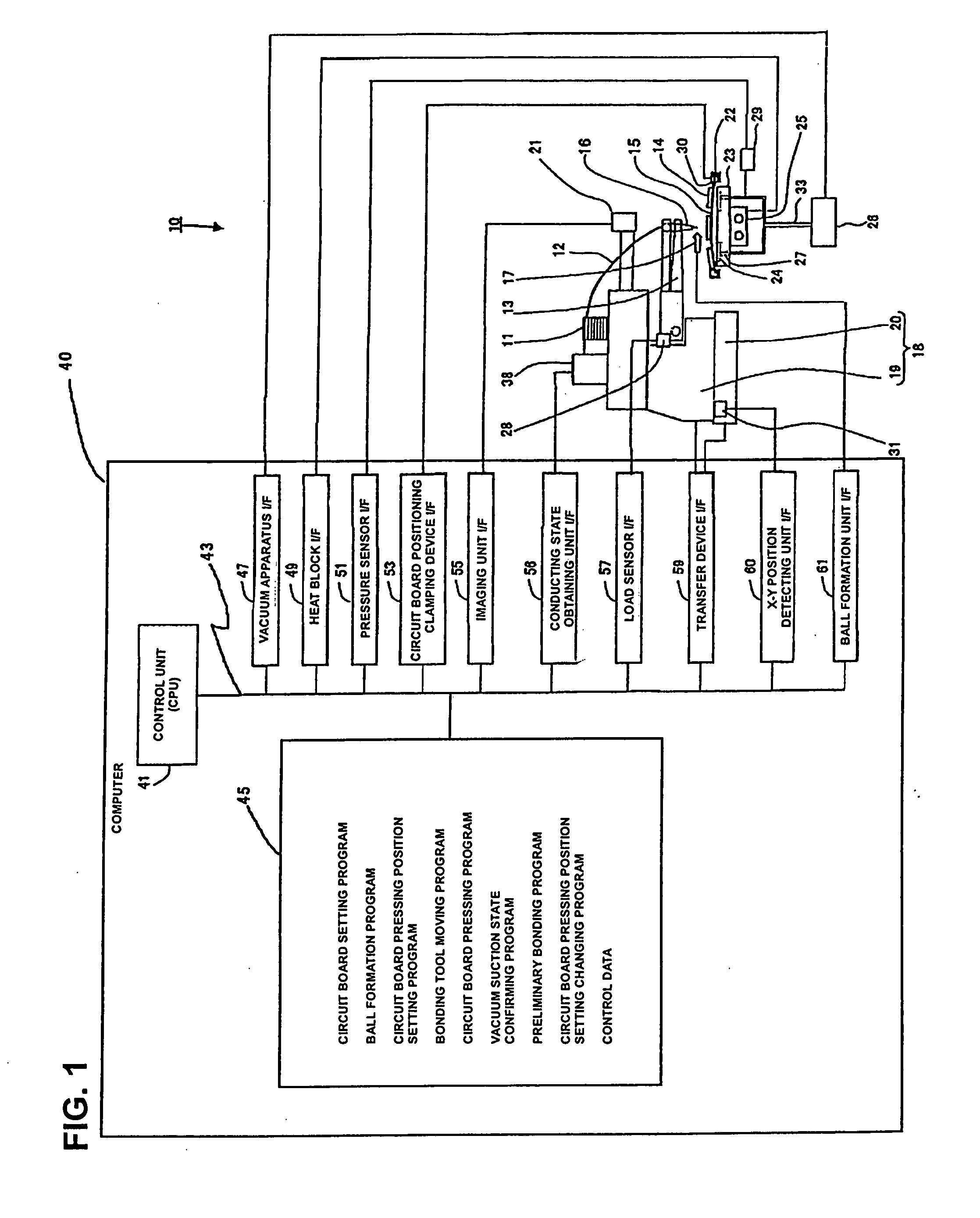 Method of fixing curved circuit board and wire bonding apparatus