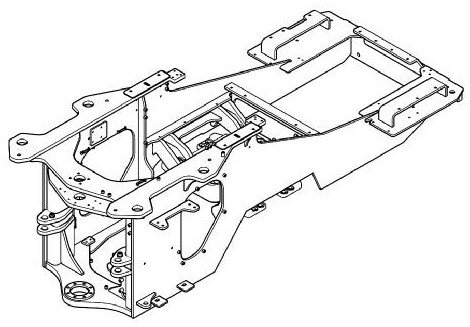 Battery arrangement structure for electric loader