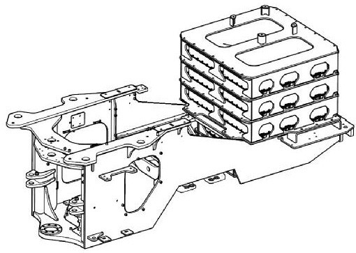 Battery arrangement structure for electric loader