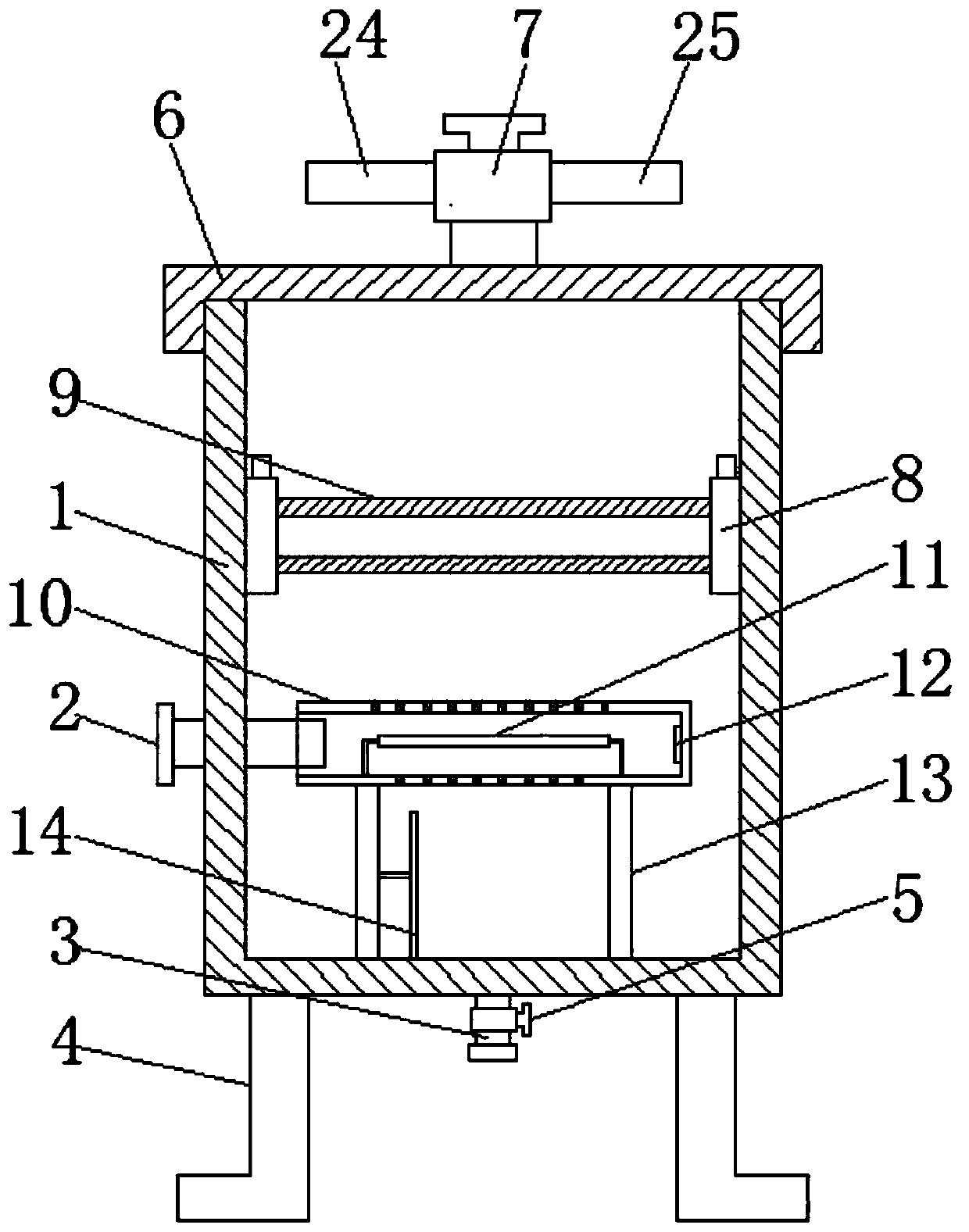 Gas-water separation device of biogas for ecological agriculture