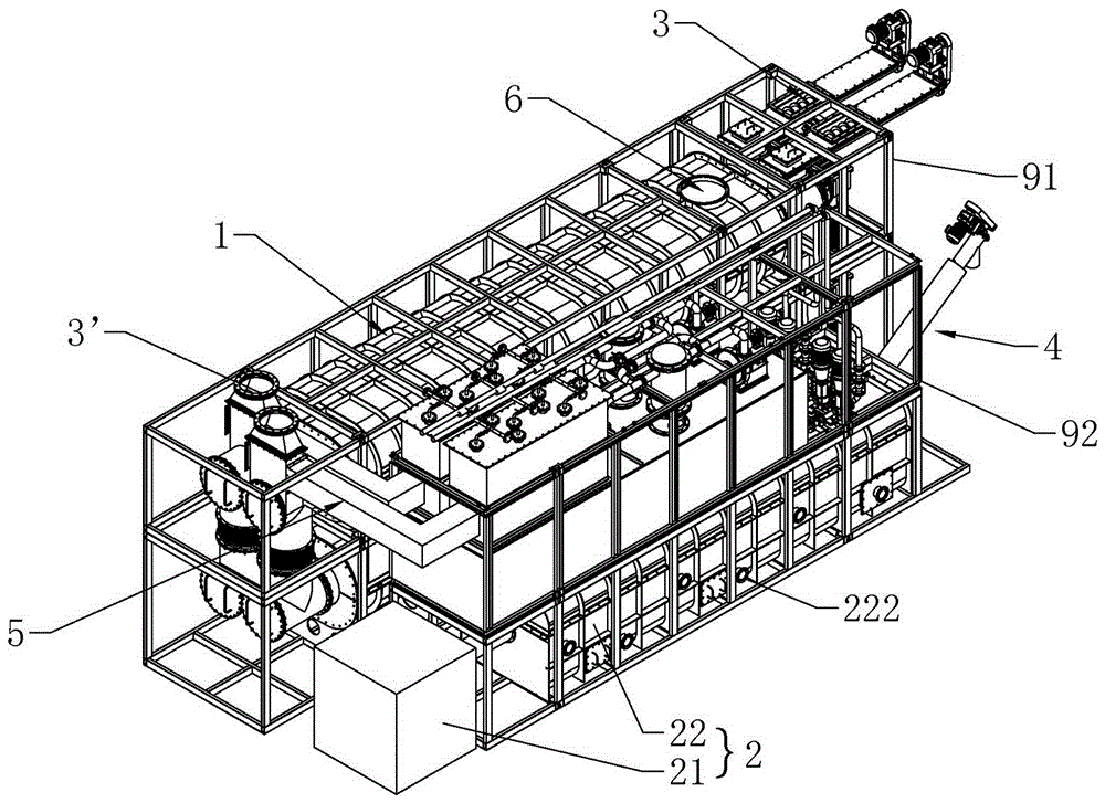 Pyrolyzation and desorption device for sludge