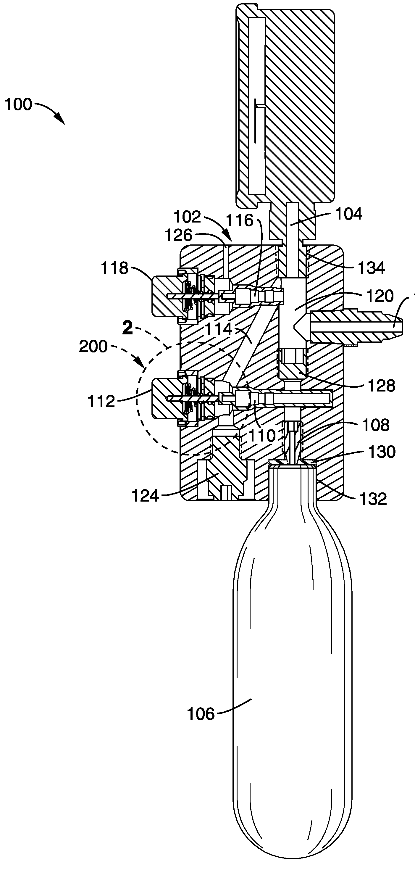 Portable gas shock or air bag inflator or deflator